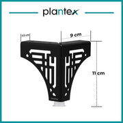 Plantex 4 Inch Sofa Legs for Bed Furniture/Sofa Legs for Table/Sofa Support Legs with Rubber Grip (Black, 8 Pcs)