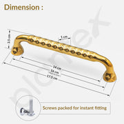 Plantex Cabinet Handle/Kitchen Cabinet Door Handle/Wardrobe/160 mm Cupboard Handle/Door Pull-Push Handle for Home/Office - Pack of 2 (Gold)