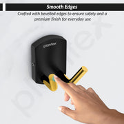 Plantex 304 Grade Stainless Steel Robe Hook/Cloth-Towel Hanger/Door Hanger-Hook/Bathroom Accessories - Pack of 1 (Parv-Gold & Black)