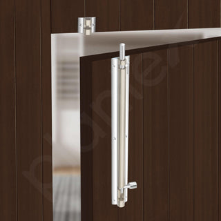 Plantex Heavy Duty 12-inch Joint-Less Tower Bolt for Wooden and PVC Doors for Home Main Door/Bathroom/Windows/Wardrobe - Pack of 4 (703, Silver & Chrome)