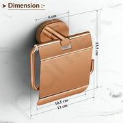 Plantex J4 Stainless Steel Toilet Paper Holder for Bathroom/Tissue Holder for Washroom/Toilet roll Holder for Wall Mounted/Bathroom Accessories (PVD Rose Gold Finish) Onix