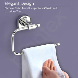 Plantex 304 Grade Stainless Steel Napkin Hanger for Wash Basin/Towel Holder for Bathroom/Napkin Ring for Kitchen/Bathroom Accessories - Nipron (Chrome)