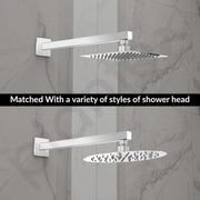 Plantex 14-Inch Shower Arm for Overhead Shower/Stainless Steel Shower Pipe/Wall Mount Bathroom Fitting with ½-Inch Thread - Pack of 1 (Chrome)