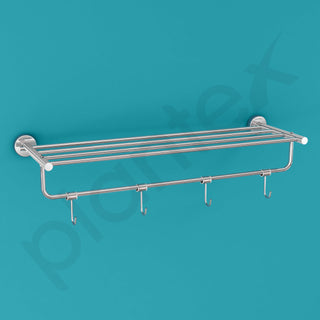 Plantex Stainless Steel 24 Inch Towel Rack for Bathroom/Towel Holder/Towel Stand/Towel Hanger/Bar/Bathroom Accessories - Pack of 1 (Chrome)