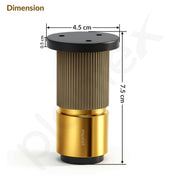 Plantex 3 Inch Sofa Leg for Bed Furniture/Aluminium Sofa Leg for Table/Support Legs/Furniture Leg - Pair of 1 (2 Piece) (DTS-77, Brass Antique & Gold)