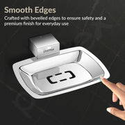 Plantex Soap Holder for Bathroom/304 Grade Stainless Steel Soap Dish/Soap Case/Soap Stand/Bathroom Accessories - Pack of 1 (Tesla, 2701, Chrome)