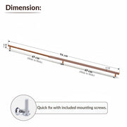 Plantex Stainless Steel & Aluminium Cabinet Handle/900mm Wardrobe Handle for Home/Cupboard Door Pull-Push Handles for Hotel/Office - Pack of 1 (DTC-3960, Rose Gold)