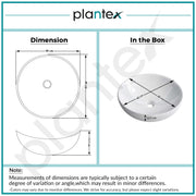 Plantex Platinum Ceramic Table Top Wash Basin/small Basin for Bathroom with 10 Years Glaze Warranty by Plantex (15.5 x 15.5 x 5 Inch - White)
