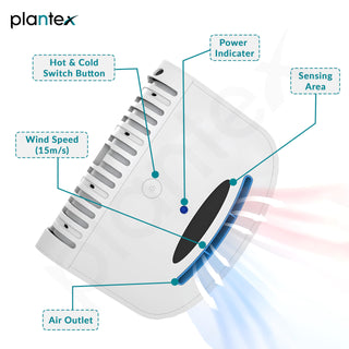 Plantex Hand Dryer Automatic /1200W Small Hand Dryer Machine/Hand Wash Air Dryer for Bathroom/Office/Hotel/Commercial Use (White)