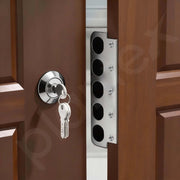 Plantex Main Door Deadbolt Lock Five Bullets/Stainless Steel Penta bolt/Door Lock Set with 4 Pin Cylindrical Keys with 5 Years of Warranty (Matt)