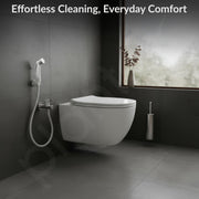 Plantex Jet Spray for Toilet/ABS Health Faucet with 1 Meter Shower Hose Pipe and Wall Hook/Health Faucet Set for Bathroom/Hand Gun for Toilet - (White)