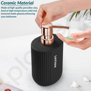 Plantex Ceramic Bathroom Set - Soap Holder for Bathroom/Liquid Soap Dispenser/Tumbler Holder/Toothbrush Holder - 3 Pcs Set