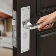 Plantex Stainless Steel Door Lock Ã¢â‚¬â€œ Bathroom Door Lock/Mortise 8inch Keyless Plate Handle Set for Home/Bathroom/Store Room/Balcony/Office - Pack of 1 (DTM-660, Matt)