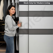 Plantex Sliding Door Handle/Concealed Handle for Sliding Door/96mm Concealed Handle for Wardrobe/Kitchen Cabinet - Pack of 4 (Satin)