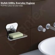 Plantex Pyramid Stainless Steel Soap Dish/Soap Stand/Bathroom Soap Holder/Soap Case Bathroom Accessories (Chrome)