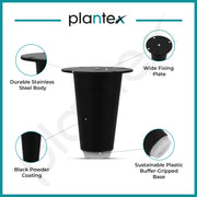 Plantex Heavy Duty Round 3 inch Spare Sofa Legs for Bed Furniture/Sofa Legs for Furniture Fitting/Table Legs/Sofa Leg Set of 2 pcs (Black)