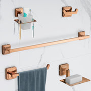 Plantex Decan 304 Grade Stainless Steel Towel Rod for Bathroom/Soap Holder/Napkin Ring/Tumbler Holder/Robe Hook/Bathroom Accessories - Rose Gold