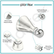 Plantex Door Stopper for Home/High Grade Stainless Steel Door Catcher/5 Inch Door Magnet Stopper/360 Degree Angle Door Magnet for Home/Office/Hotel - (Matt)