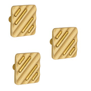 Plantex Knobs for Drawers/Drawer Knobs for Cabinets/Pull-Push Knobs for Kitchen/Bedroom Drawer - Pack of 3 (SH-434, Gold & Gold Matt)