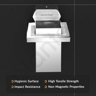 Plantex Tumbler Holder for Bathroom/304 Grade Stainless Steel Tooth Brush Holder/Toothpaste/Razor Holder/Bathroom Accessories - Pack of 1 (Delta - 2802, Chrome)