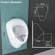Plantex Ceramic Urinal Pot for Men/Wall Mount Urinal Pot for Gents/Male/Boy/Toilet for Washroom - (2091, White)