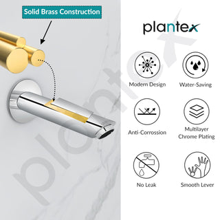 Plantex Bath Tub Spout with Wall Flange/Single Lever Spout/High Flow Tap for Bathroom/Kitchen-7 Year Warranty by Plantex (BAL-521-Chrome)