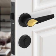 Plantex Heavy Duty Door Lock/Main Door Mortise Lock Handle/Handle Set for Home/Office (PT-012, Gold & Black)