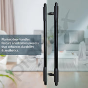 Plantex 18 Inch Main Door Handle/Pull-Push Handle for Main Door/Stainless Steel Handle for Home&Office/Hotel - Pack of 1 (Z-Black & PVD Black)