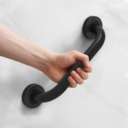 Plantex 11 Inch Stainless Steel Grab Bar for Toilet/Safety Support for Senior Citizens/Secure Bathroom Handrail/Bathroom Accessories (Black)