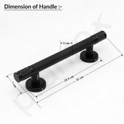 Plantex Main Door Handle/Pull & Push Handles for All Doors of House, Office, Hotels/200mm Wooden & Glass Door Handle - Pack of 1 (DC-Black & Z-Black)