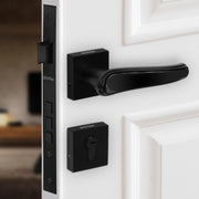 Plantex Main Door Lock/Mortise Lock for Doors - Robust Door Handle for Home with Brass Locks Body & Cylinder (PT-014, Black)
