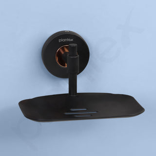 Plantex Brass with 304 Grade Stainless Steel Soap Holder for Bathroom/Soap Dish/Soap Stand/Bathroom Accessories - RDAB (Black)