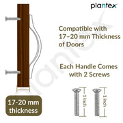 Plantex Cabinet Handle/224mm Handle for Wardrobe/Kitchen Handle/Pull-Push Handle for Home/Office - Pack of 1 (Black)