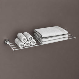 Plantex Towel Rack for Bathroom/Pure Brass Towel Holder/24 Inch Towel Stand/Towel Bar/Bathroom Accessories - Pack of 1 (APS-ASC-13, Chrome)