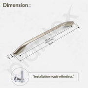 Plantex Cabinet Handle/224mm Handle for Drawer/Wardrobe/Kitchen Handle/Pull-Push Handle for Home/Office - Pack of 2 (Satin)