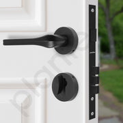Plantex Heavy Duty Door Lock/Mortise Lock Knob For Door/Handle Door Lock For Bedroom/Home/Office/Hotel- 3 Brass Keys(Black Finish)