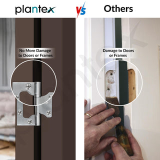 Plantex Butterfly Hinges for Door/Stainless Steel Door Hinges/Non-Mortise Hinges/4 Inch x 14 Gauge Hinges/2.5 mm Hinges for Home/Office/Hotel - Pack of 1 (Chrome)