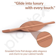 Plantex Cabinet Handle/Kitchen Cabinet Door Handle/Wardrobe/160 mm Cupboard Handle/Door Pull-Push Handle for Home/Office - Pack of 2 (Rose Gold)