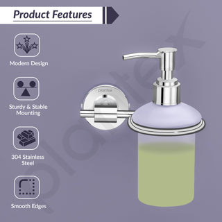 Plantex 304 Grade Stainless Steel Liquid Soap Dispenser/Shampoo Dispenser/Hand Wash Dispenser/Bathroom Accessories - Daizy (Chrome)