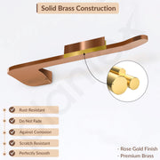 Plantex Smero Brass Towel Hanger for Wash Basin/Napkin Holder for Bathroom/Towel Ring/Towel Holder/Bathroom Accessories (Smart - PVD Rose Gold Finish)