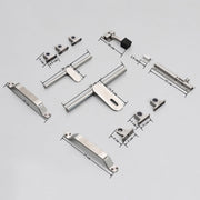 Plantex Stainless Steel Door Kit for Single Door/Door Hardware/Door Accessories (10 inch Al-Drop,8 inch Latch, 8 inch 2 Handles,7 inch Tower Bolt and 4 inch Door Stopper) - (DK-04-Combi)