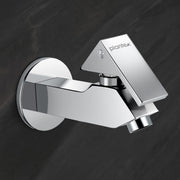 Plantex Pure Brass PRI-301 Water Tap for Bathroom with Water-Saving Technology Tap/Wall Mount Bib Tap with Wall Flange & Teflon Tape-7 Year Warranty (Chrome Finish)