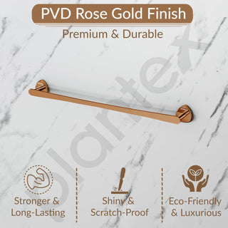 Plantex J4 Stainless Steel 24 Inch Towel Rod for Bathroom/Towel Holder in Bathroom/Towel Holder/Bathroom Accessories (PVD Rose Gold Finish) Angel