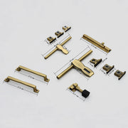 Plantex Stainless Steel Kit for Single Door - Hardware Accessories (10 inch Al-Drop, 8 inch Latch, 7 inch 2 Handles, 7 inch Tower Bolt, 4 inch Stopper) - (DMAL-03-Brass Antique)