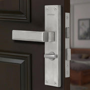 Plantex Stainless Steel Door Lock Bathroom Door Lock/Mortise 8inch Keyless Plate Handle Set for Home/Bathroom/Store Room/Balcony/Office - Pack of 1 (DTM-661, Matt)