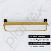 Plantex 304 Grade Stainless Steel 24 inch Towel Rack/Towel Stand/Towel Holder for Bathroom/Towel Hanger for Bathroom/Bathroom Accessories - Parv (Gold & Black)