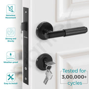 Plantex Brass, Stainless Steel Premium Door Lock With 3 Years Of Warranty By /Main Door Lock/Mortise Lock Set For Home/Office/Bedroom (Black)