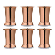 plantex 4 Inch Sofa Legs for Bed Furniture/Sofa Legs for Table/Sofa Support Legs with Rubber Grip (Brass Antique, 6 Pcs)