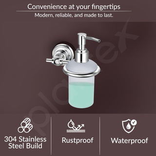 Plantex 304 Grade Stainless Steel Handwash Holder/Wall Mounted Dispenser/Bathroom Accessories - Skyllo (Chrome)