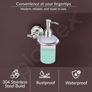 Plantex 304 Grade Stainless Steel Handwash Holder/Wall Mounted Dispenser/Bathroom Accessories - Skyllo (Chrome)